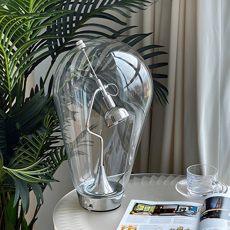 Touch-Dimming Glass Desk Lamp with Industrial Magnetic Control - Perfect for Home Office Lighting