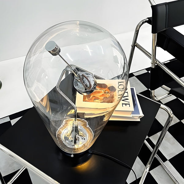Touch-Dimming Glass Desk Lamp with Industrial Magnetic Control - Perfect for Home Office Lighting