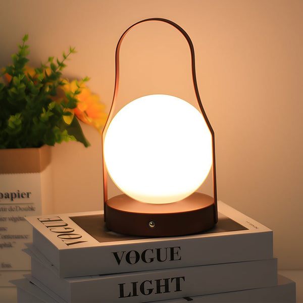 Touch-Control Rechargeable LED Brass Portable Cordless Lantern Table Lamp - Ideal for Indoor & Outdoor Use