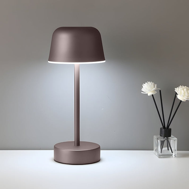 Adjustable Hat-Style Metal Finish Table Lamp - Modern Tunable Lighting for Home Decor