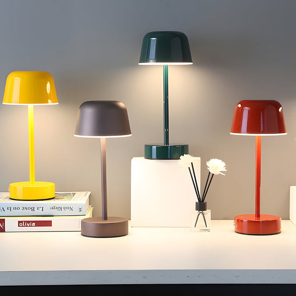Adjustable Hat-Style Metal Finish Table Lamp - Modern Tunable Lighting for Home Decor