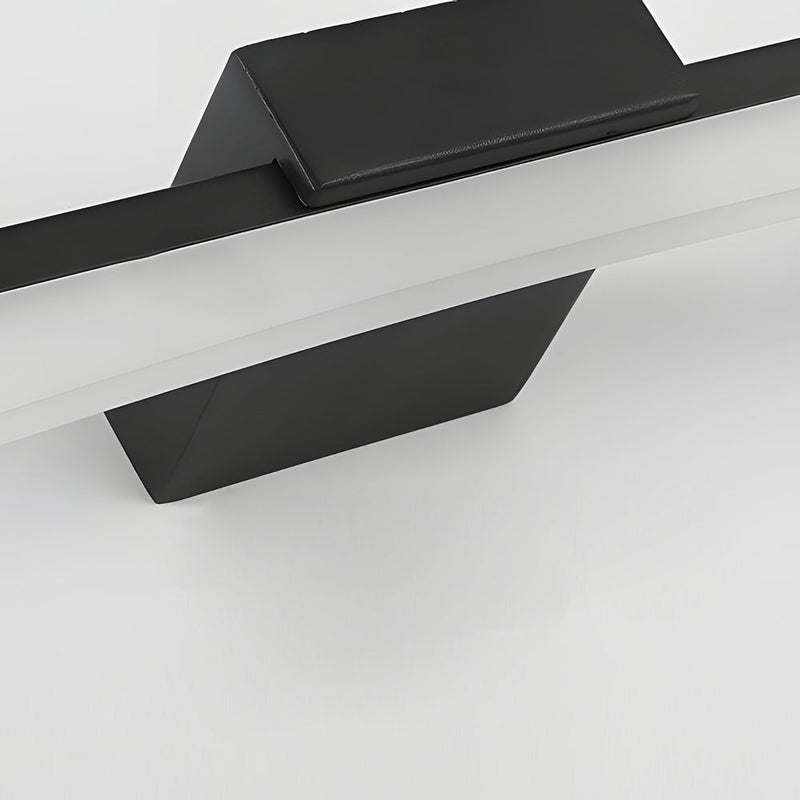 Modern Ultra-Sleek Curved Linear LED Vanity Light - Stylish Lighting for Contemporary Bathrooms