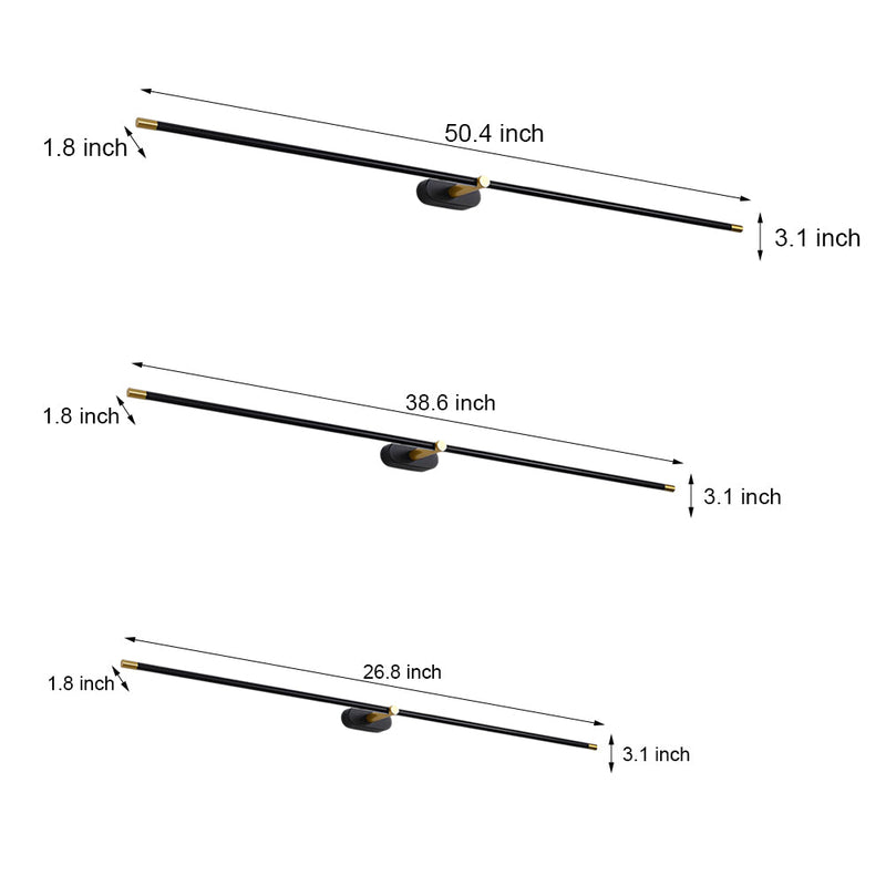 Ultra-Slim Cylindrical LED Bathroom Vanity Light - Indirect Lighting, Available in 26.8'', 38.6'', 50.4'' Lengths - Modern & Stylish Design for Elegant Bathrooms