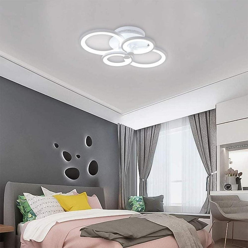 Elegant Semi Flush Mount Ceiling Light - Unique Overlapping Rings Design for Modern Home Decor