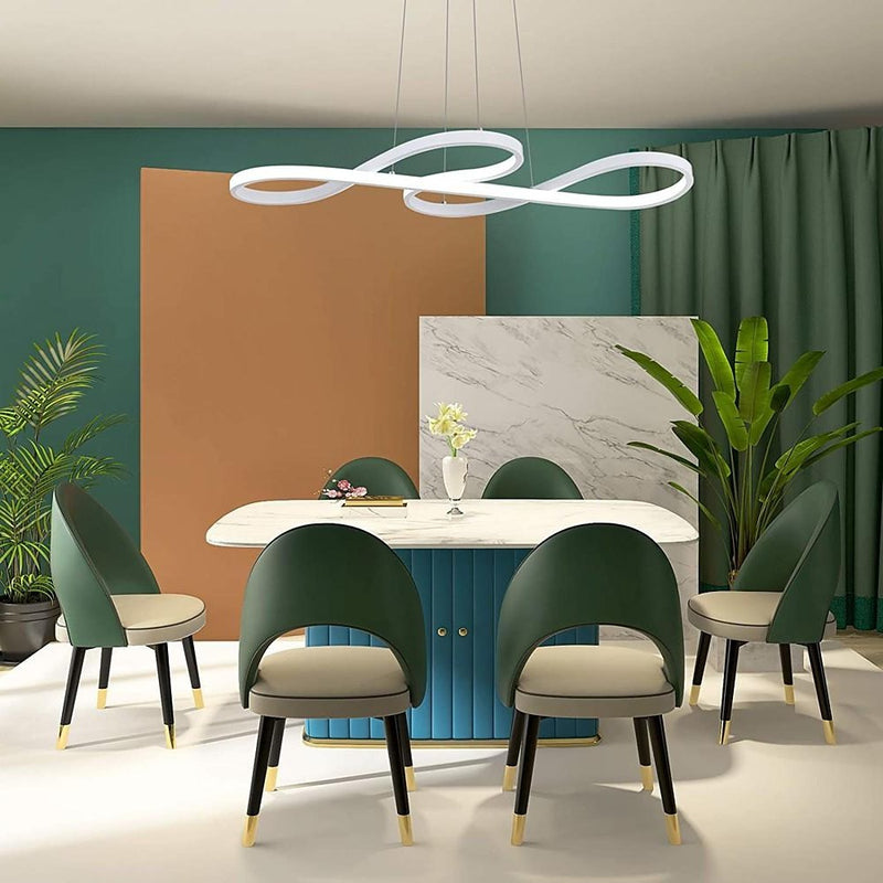Nordic Geometric Ribbon LED Pendant Light - Modern Linear Ceiling Fixture for Stylish Home Decor