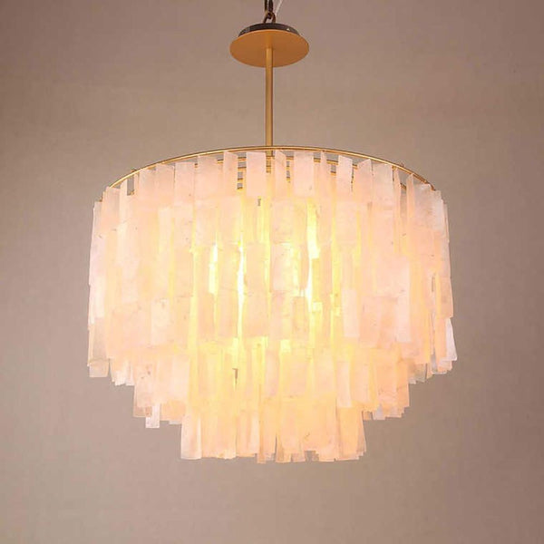 Modern Shell-Shaped Capiz Chandeliers | Contemporary Rustic Lighting for Elegant Home Decor