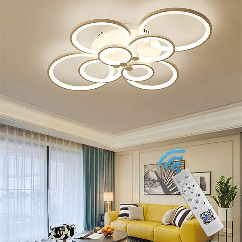 Elegant Semi Flush Mount Ceiling Light - Unique Overlapping Rings Design for Modern Home Decor