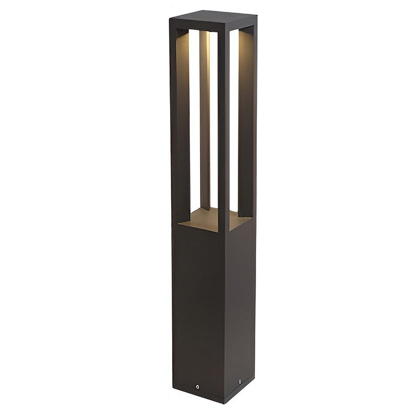 Black Aluminum 7W LED Landscape Bollard Lights - 4-Beam Outdoor Garden Lighting