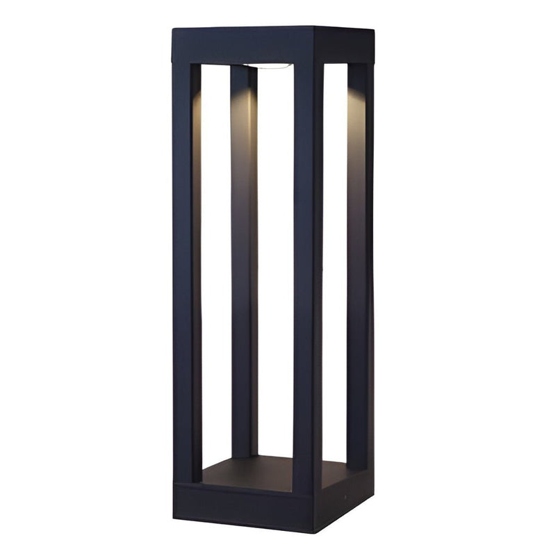 Black Aluminum 7W LED Landscape Bollard Lights - 4-Beam Outdoor Garden Lighting