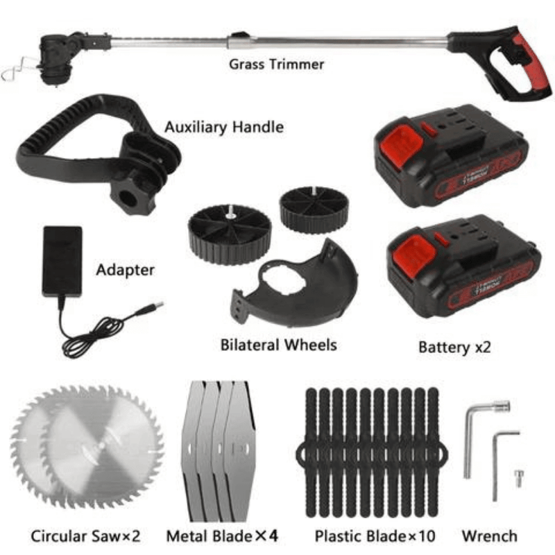 Versatile 3-in-1 Cordless Grass Trimmer, Edger & Mini Mower - Lightweight & Rechargeable for Effortless Lawn Care