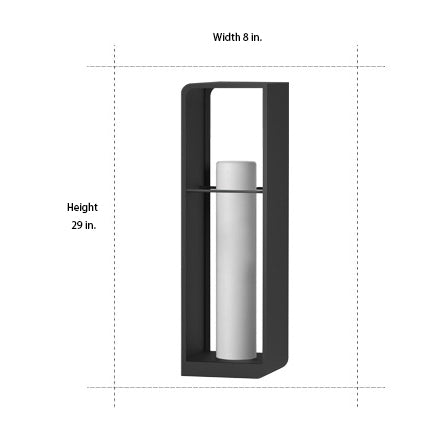 Modern Waterproof Black Rectangular Solar Lanterns - Stylish Outdoor Lighting for Gardens & Patios