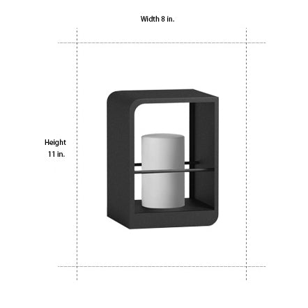 Modern Waterproof Black Rectangular Solar Lanterns - Stylish Outdoor Lighting for Gardens & Patios