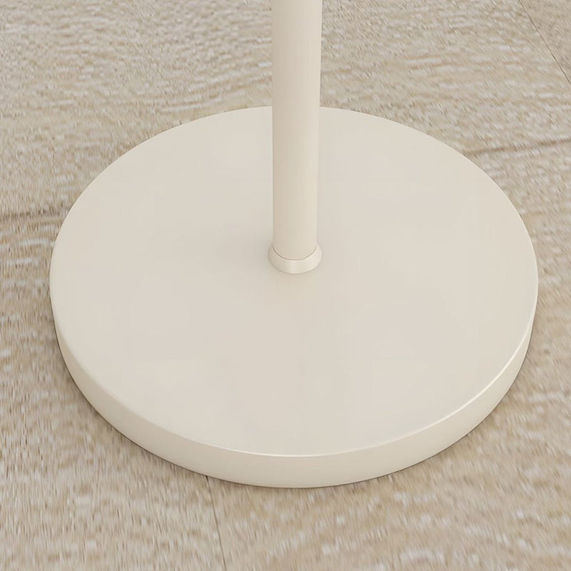 Modern White Arc Floor Lamp with Chrome Finish & Dome Shade - Elegant Task Lighting for Living Room & Office Decor