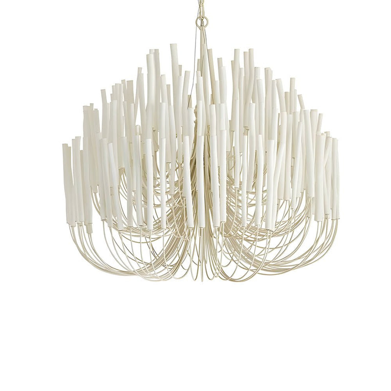 Large Whitewashed Wood Tilda Chandelier - Elegant Rustic & Modern Hanging Ceiling Light Fixture for Home Decor