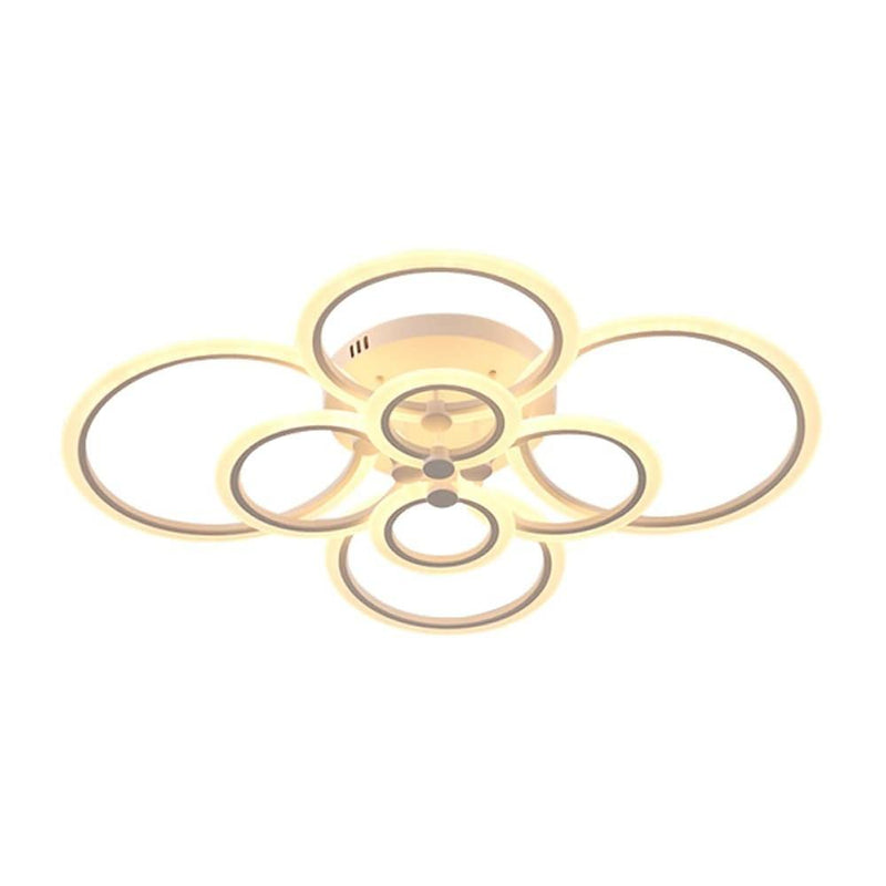 Elegant Semi Flush Mount Ceiling Light - Unique Overlapping Rings Design for Modern Home Decor