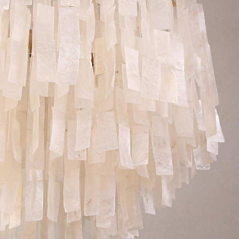 Modern Shell-Shaped Capiz Chandeliers | Contemporary Rustic Lighting for Elegant Home Decor