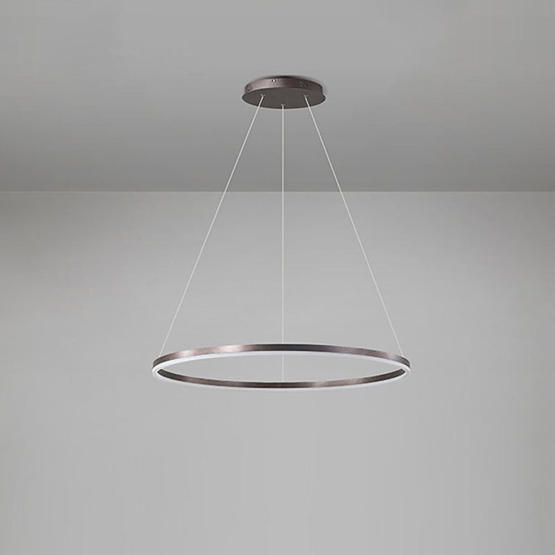Modern Circle LED Chandelier Pendant Light - Stylish Hanging Lamp for Kitchen Island & Dining Room