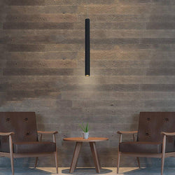 Modern Thin Stick Black Pendant Light with Integrated Downlight LED - Sleek Design for Contemporary Spaces